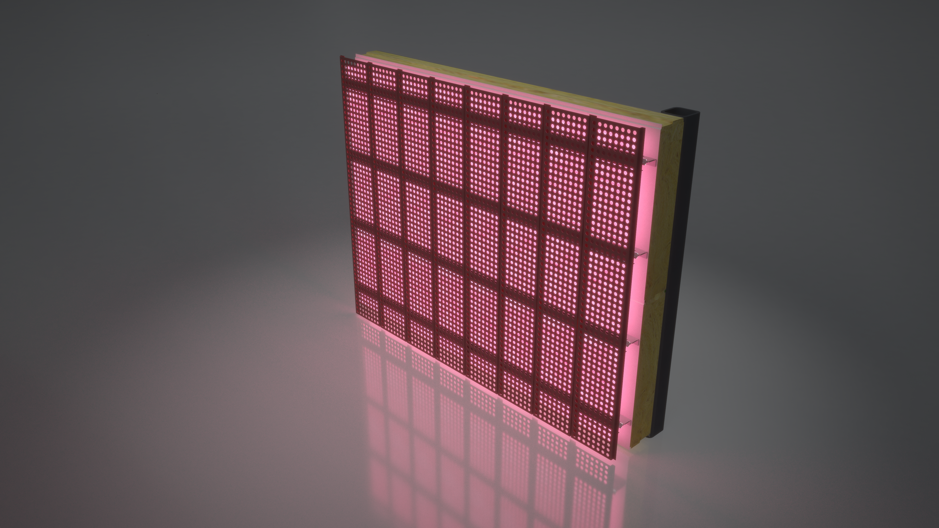 Ruukki emotion_3D_Lamella70_night_red Ruukki emotion_3D_Lamella70_night_red